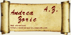 Andrea Zorić vizit kartica